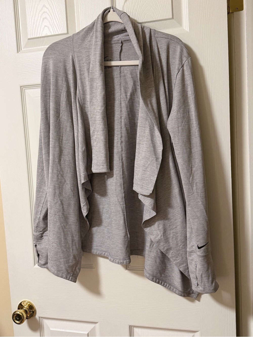 Womens Nike Cardigan - dri-fit - sz L gray